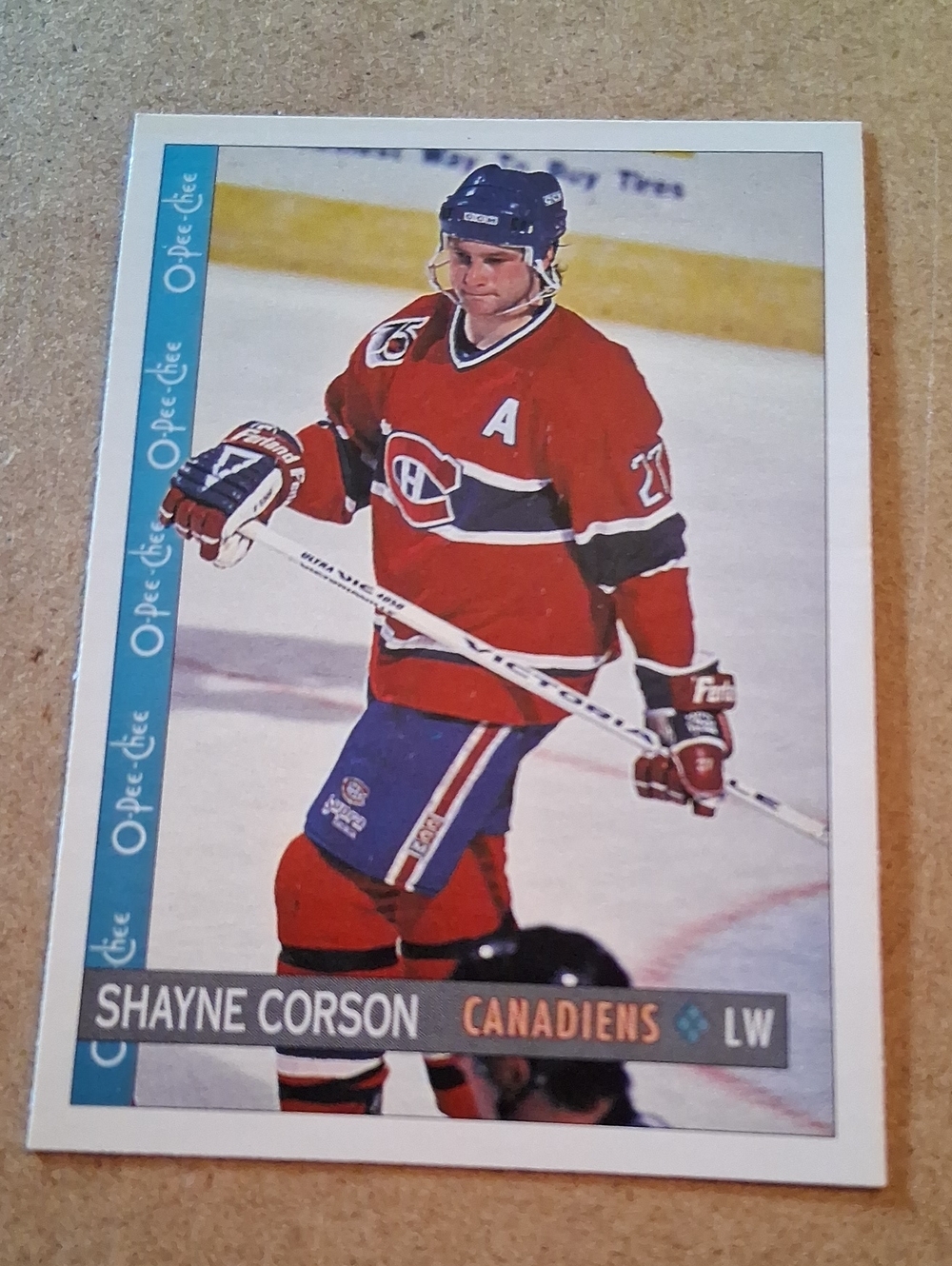Montreal Canadiens Hockey Trading Cards - Red & Blue Jersey (Shayne Corson)